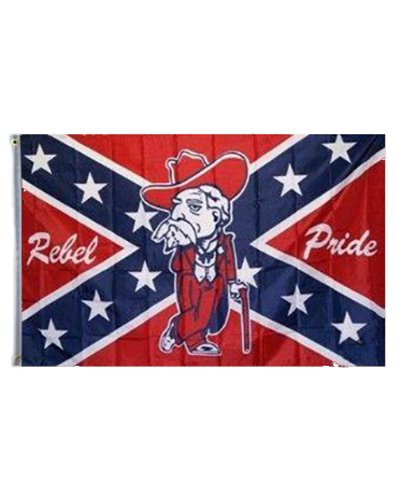 Rebel Pride (Colonel Reb) printed polyester flag